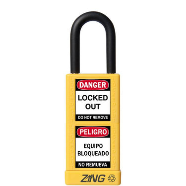 ZING Padlock, Keyed Alike, Yellow- Model 7079